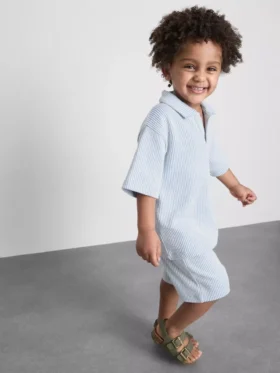 1.5-9yrs | stripe shirt and shorts set