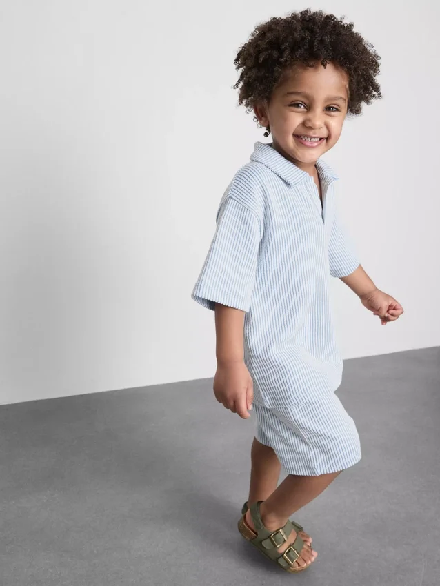 1.5-9yrs | stripe shirt and shorts set