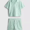 1.5-9yrs | stripe shirt and shorts set