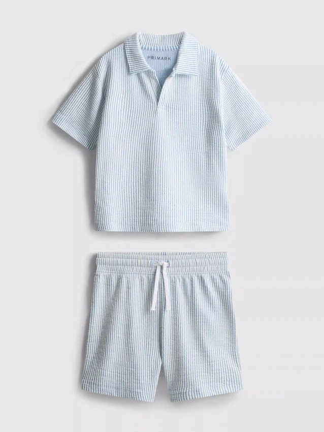 1.5-9yrs | stripe shirt and shorts set