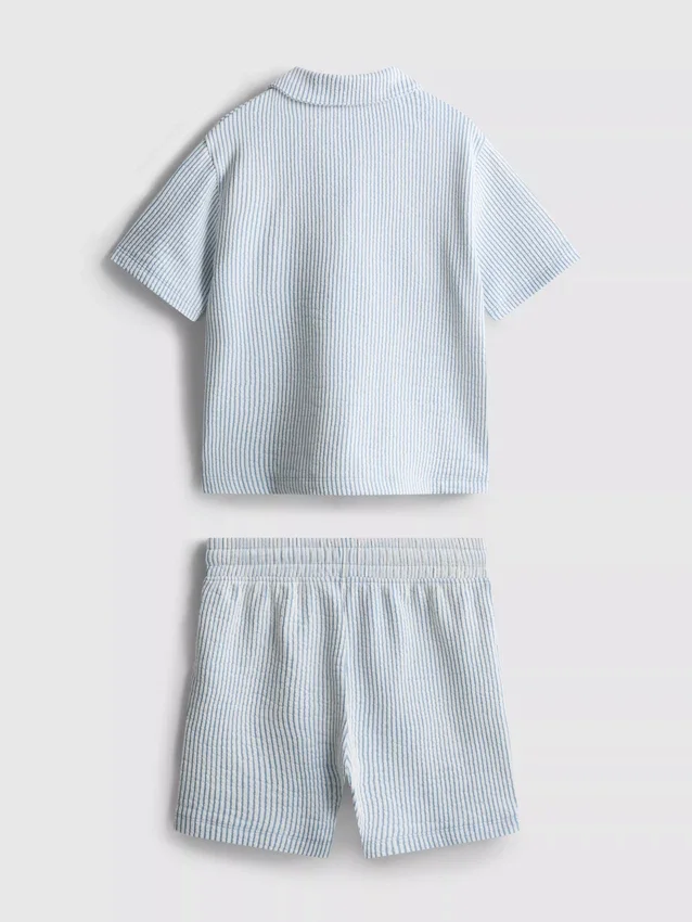 1.5-9yrs | stripe shirt and shorts set