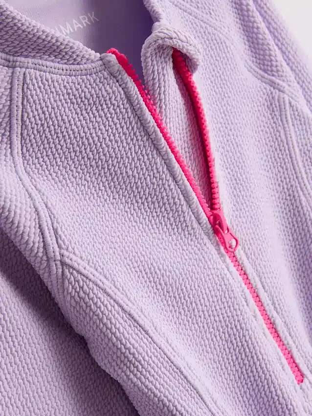1.5-9yrs | textured long sleeve swimsuit