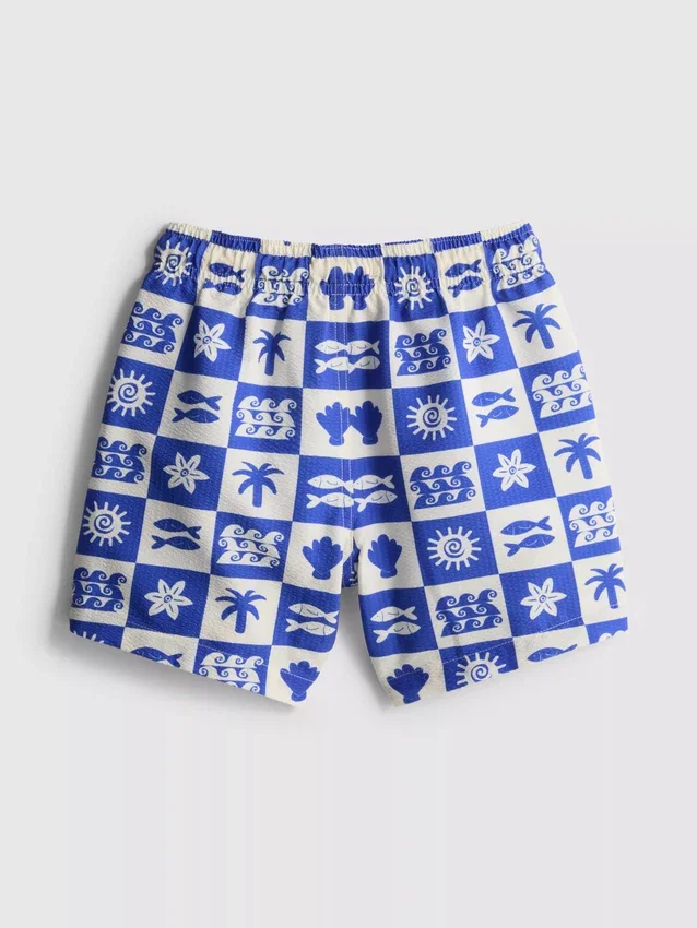 1.5-9yrs | tile print swim shorts