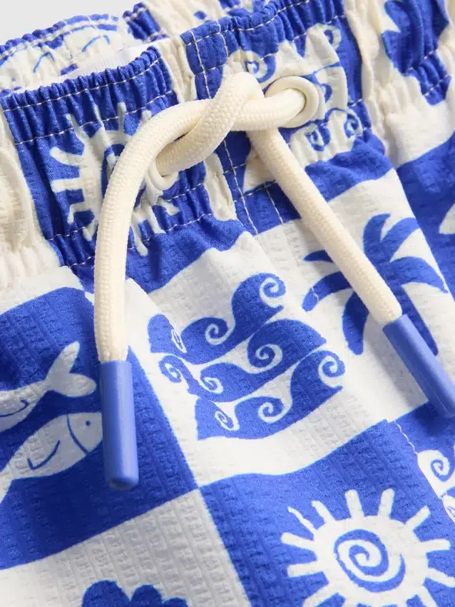 1.5-9yrs | tile print swim shorts