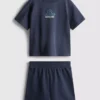 1.5-9yrs | tropical graphic flocked t-shirt and shorts set
