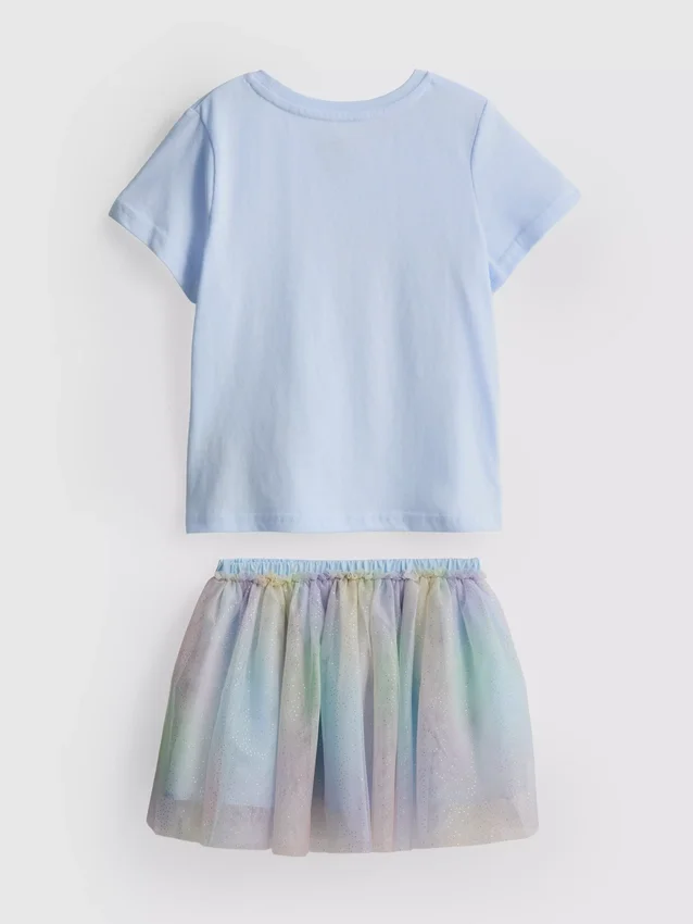 1-9yrs | disney princesses t-shirt and tutu skirt set