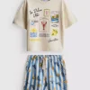 1-9yrs | dolce vita graphic t-shirt and shorts set