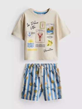 1-9yrs | dolce vita graphic t-shirt and shorts set