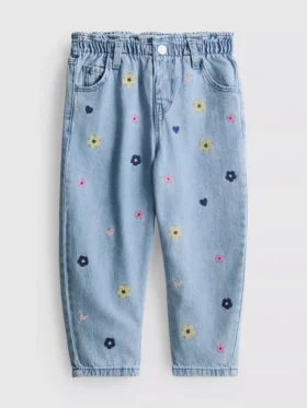 1-9yrs | embroidered mom jeans