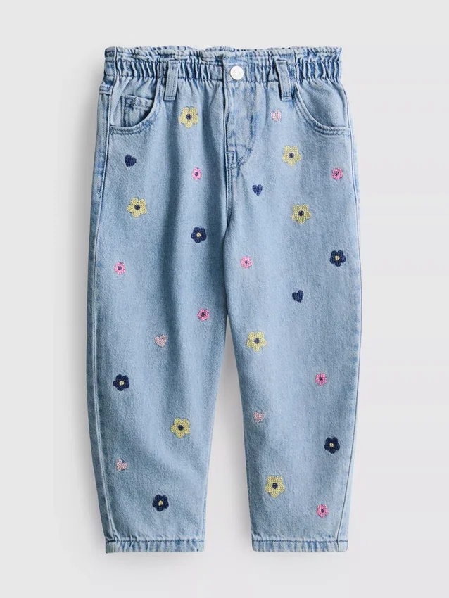 1-9yrs | embroidered mom jeans