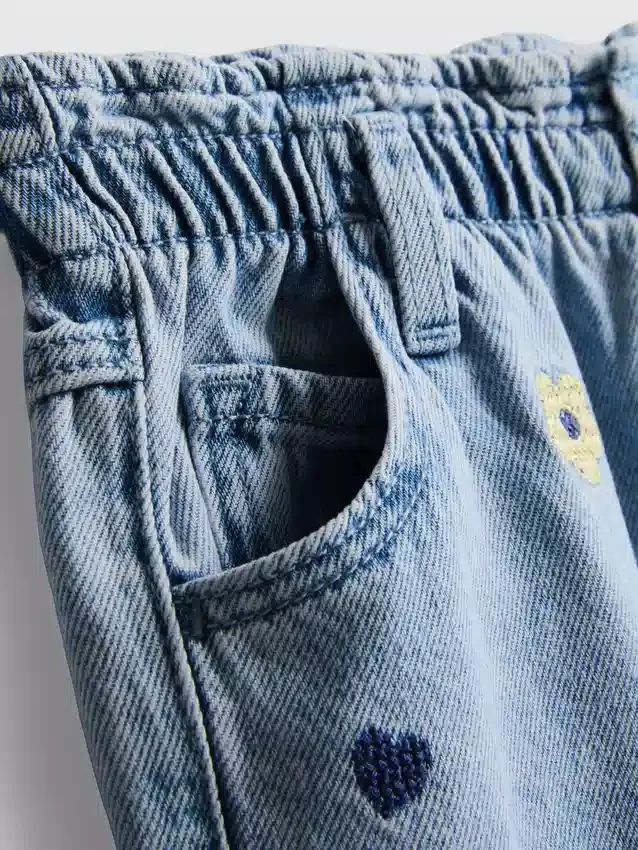1-9yrs | embroidered mom jeans