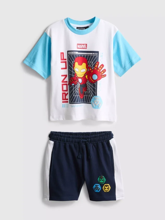 1-9yrs | marvel iron man t-shirt and shorts set