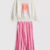 1-9yrs | sweatshirt and crinkle textured pants set