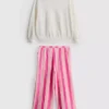 1-9yrs | sweatshirt and crinkle textured pants set