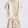 1-9yrs | textured polo shirt and shorts set