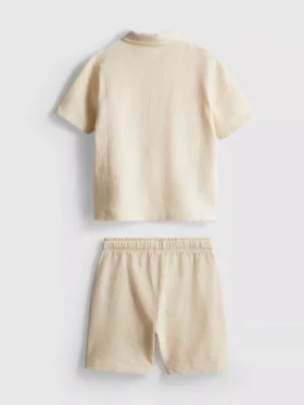 1-9yrs | textured polo shirt and shorts set