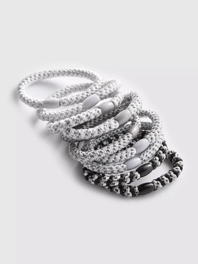 10pk chunky hair bands
