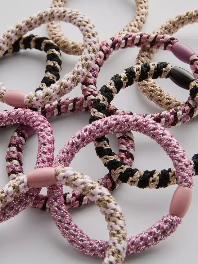 10pk chunky hair bands