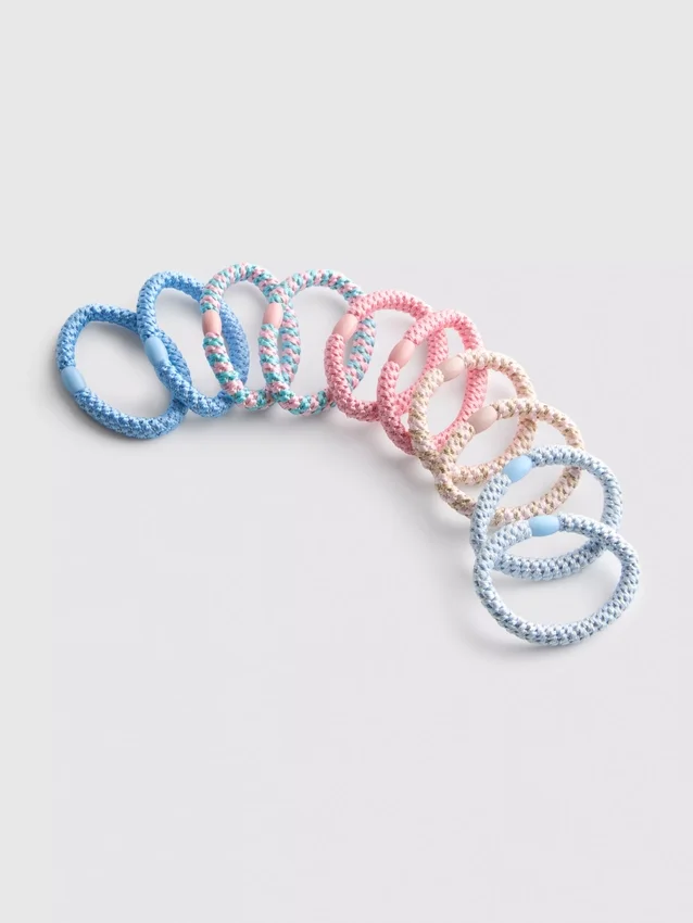 10pk plaited hair elastics