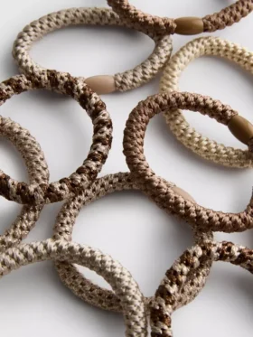 10pk plaited hair elastics