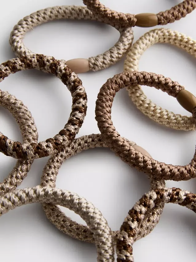 10pk plaited hair elastics
