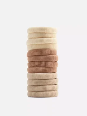 12pk fabric hair ties