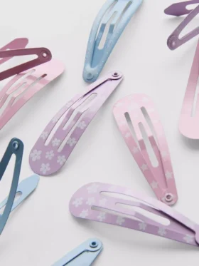 12pk mixed snap hair clips