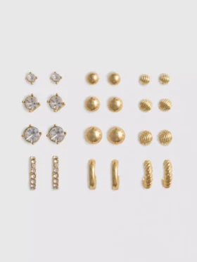 12pk stud and hoop earrings