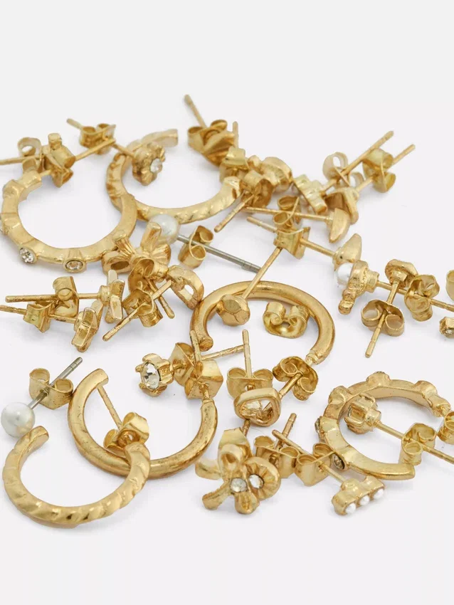15pk stud and hoop earrings