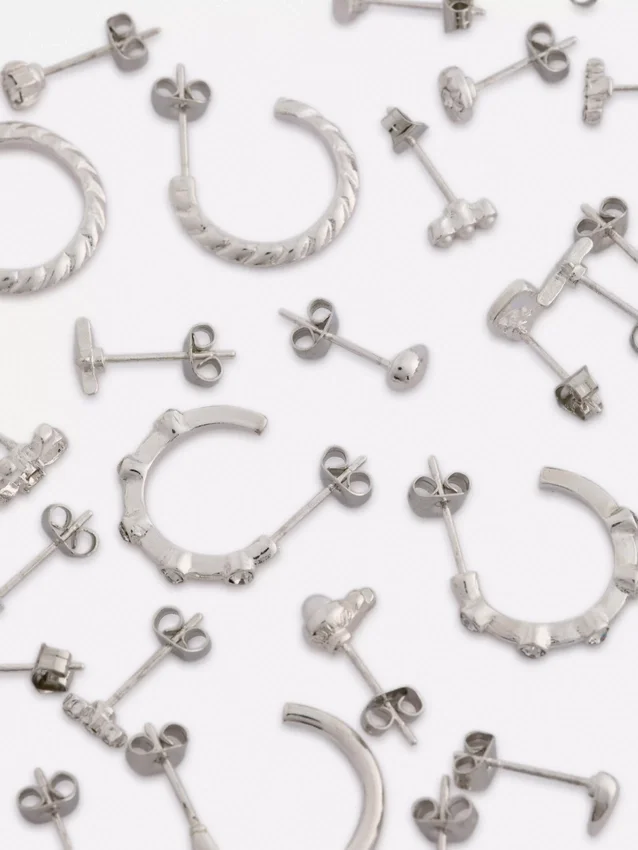 15pk stud and hoop earrings