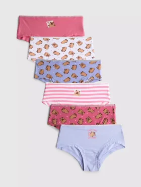2-15yrs | 6pk capybara graphic hipster briefs