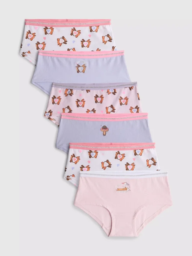2-15yrs | 6pk sausage dog graphic hipster briefs
