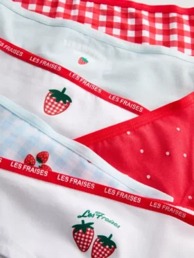 2-15yrs | 6pk strawberry graphic hipster briefs