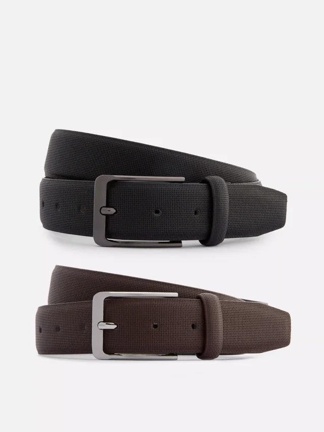 2-pack embossed belts