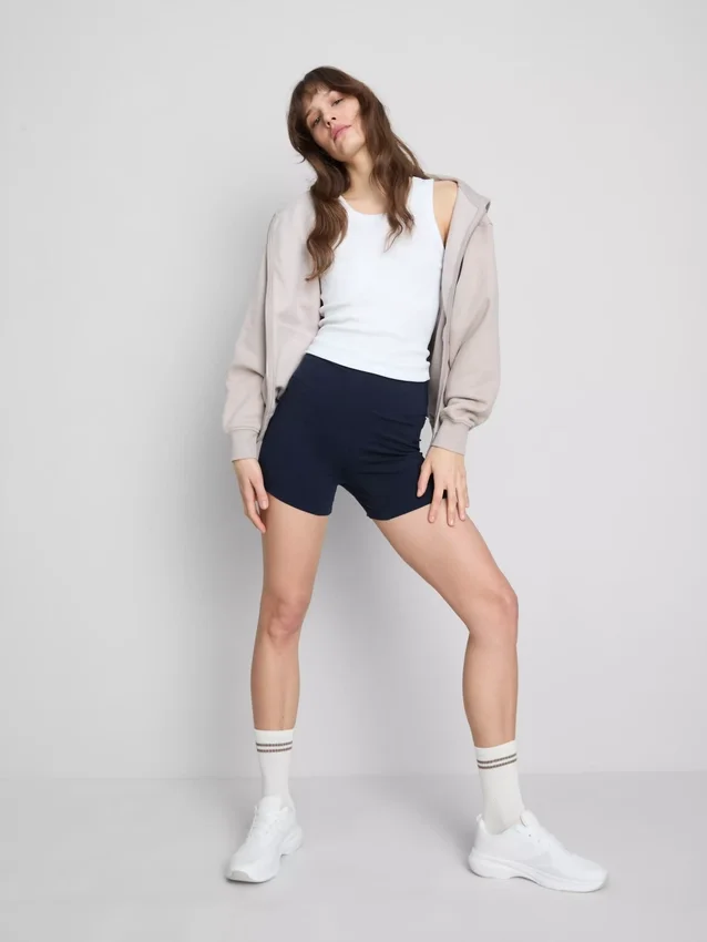2-pack high waist yoga shorts