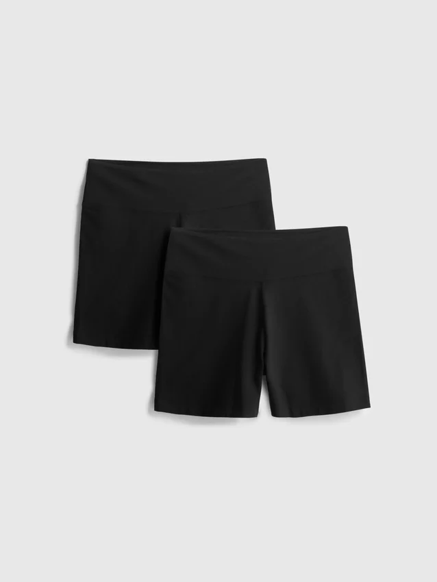 2-pack high waist yoga shorts