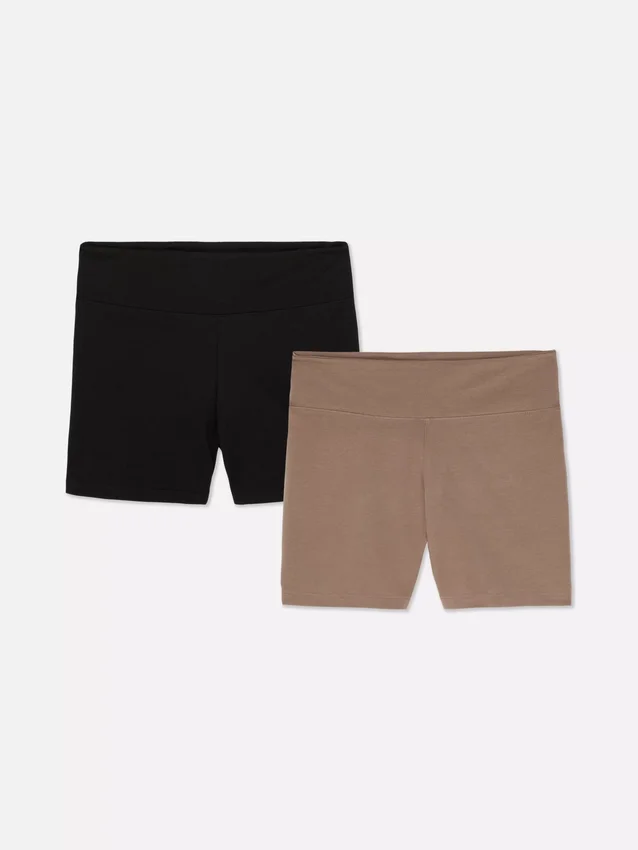 2-pack high waist yoga shorts