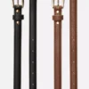 2-pack skinny faux leather belts