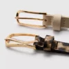 2-pack skinny faux leather belts