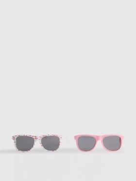 2-pack square frame sunglasses