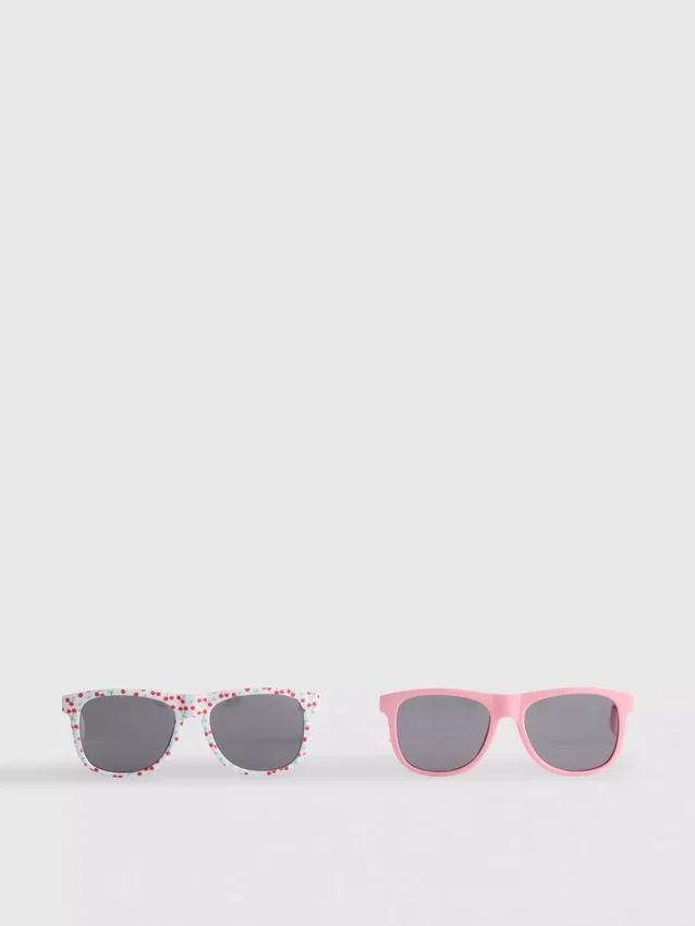 2-pack square frame sunglasses