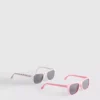 2-pack square frame sunglasses