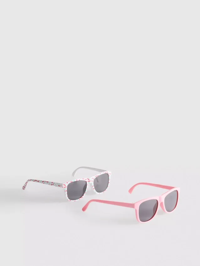 2-pack square frame sunglasses