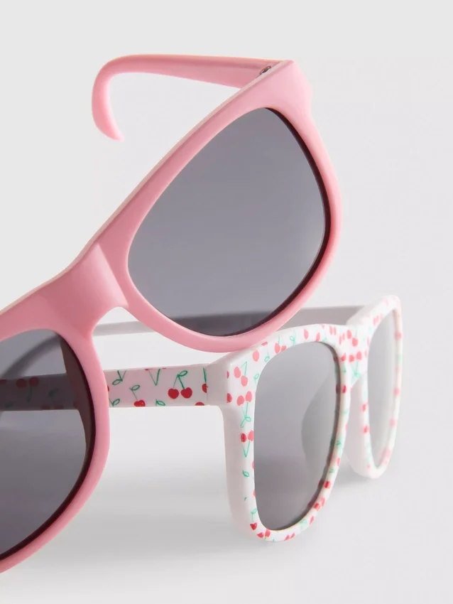 2-pack square frame sunglasses