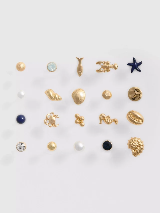 20pk sea life stud earrings