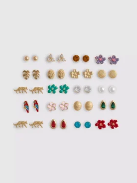 20pk tropical stud earrings