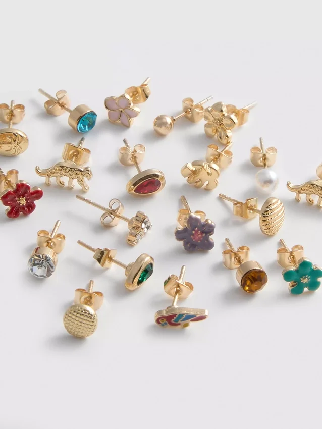 20pk tropical stud earrings