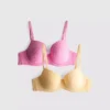 2pk a-d flower mesh t-shirt bras
