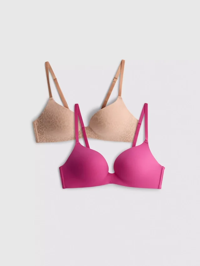 2pk a-e wireless t-shirt bra