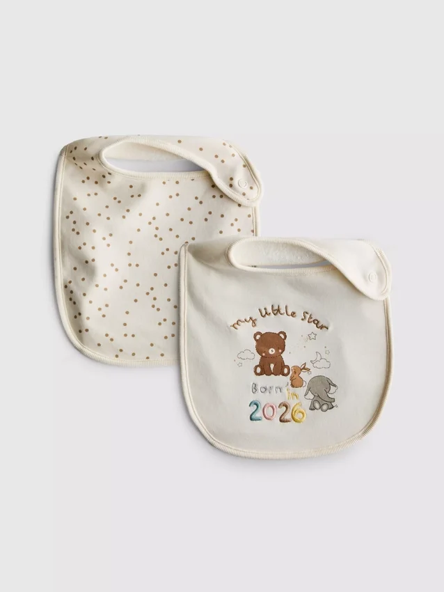 2pk born in 2026 wrap bibs